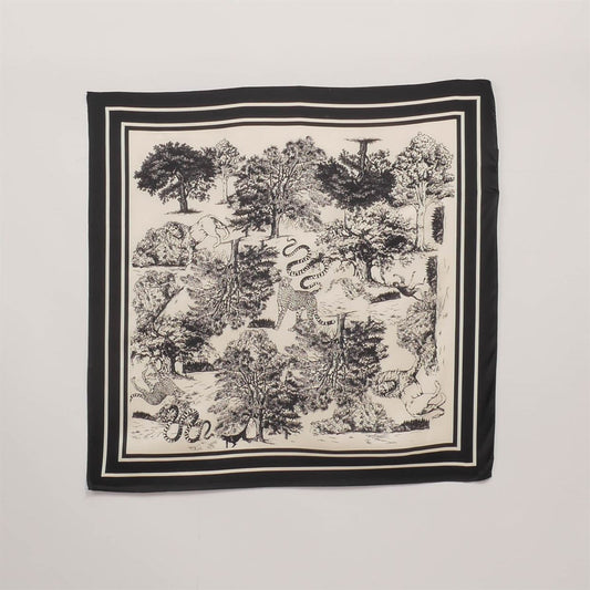 Foulard imprimé jungle 80x80 cm KD8824VS-2