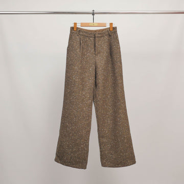 Pantalon droit en laine à motif tweed MJ266387