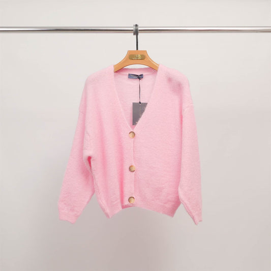Cardigan doux col V en mohair PJ22222