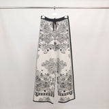 Wide leg floral print trousers MSJ76904