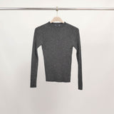 Pull ajusté en maille lurex côtelée DSY9544