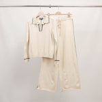 Load image into Gallery viewer, Contrasting fine knit polo neck sweater DSY9464
