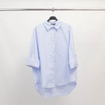 Load image into Gallery viewer, Oversized striped stretch cotton shirt TDM50320-9