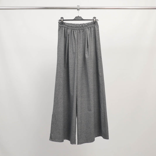 Pantalon large à carreaux avec taille élastiquée – TDM19123-15