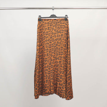 Jupe Motif Léopard Viscose Satinée TDM31919VS-20