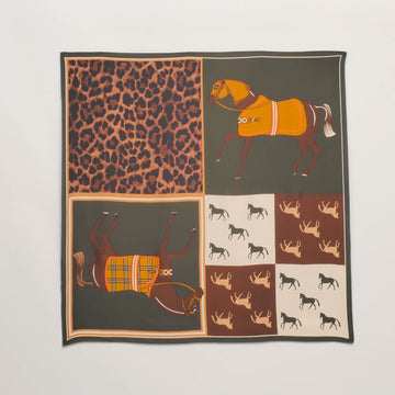Foulard imprimé équestre KD8824VS-3