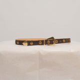 Studded suede leather belt, 2.8 cm – BK0133