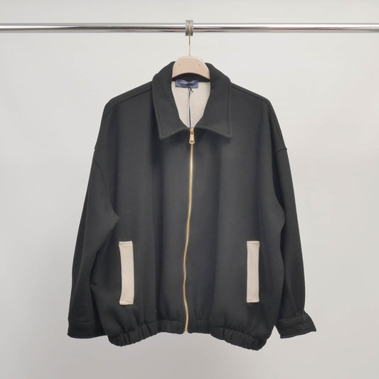 Veste zippée oversize à poches contrastées - KD9320