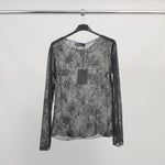 Load image into Gallery viewer, Sheer blouse embroidered with sequins TDM83325