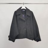 Short wool-blend jacket with tailored collar – DB14763
