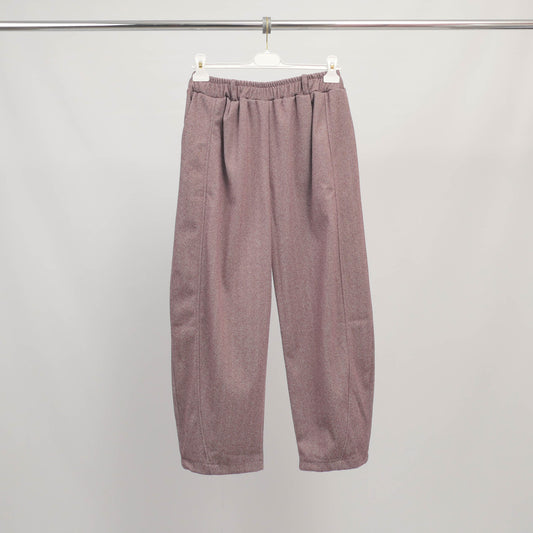 Pantalon ample en tissu chevron à taille élastiquée – KD9339