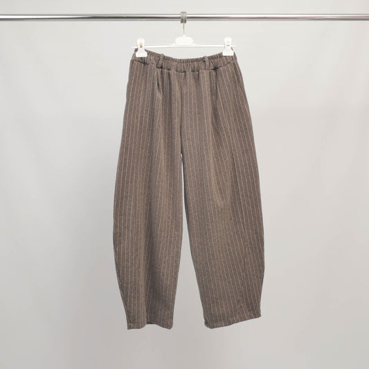 Pantalon large à pinces en tissu rayé – KD9339-2