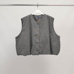 Load image into Gallery viewer, Sleeveless button-front vest with fine stripes – KD9350-2