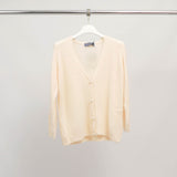 Lightweight V-neck cardigan with pearl buttons – CA9876