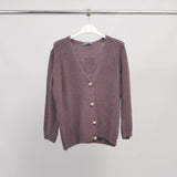 Lightweight V-neck cardigan with pearl buttons – CA9876