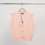 Load image into Gallery viewer, Sleeveless mohair knit vest with jeweled buttons – CA10543