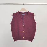 Load image into Gallery viewer, Sleeveless mohair knit vest with jeweled buttons – CA10543