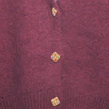 Sleeveless mohair knit vest with jeweled buttons – CA10543