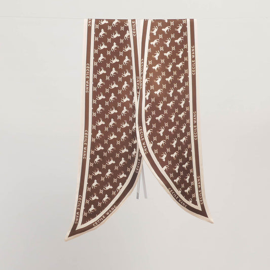 Petite écharpe imprimée logo finition satinée – KD9925VS-2