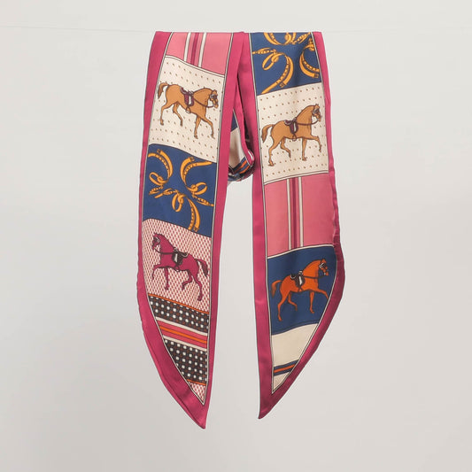Petite écharpe motif cheval finition satinée – KD9925VS