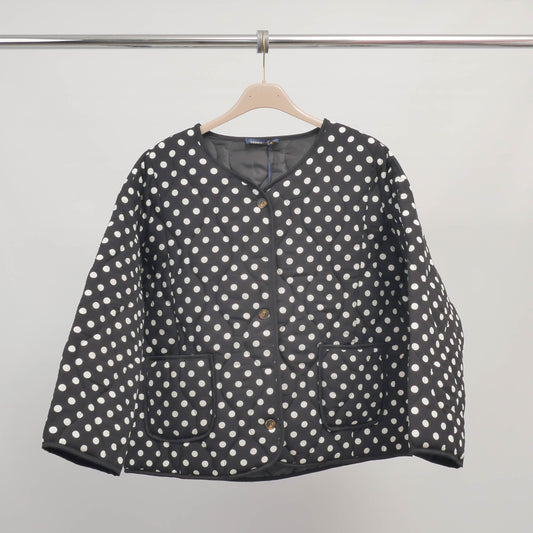 Veste matelassée à pois avec poches plaquées - DB87012