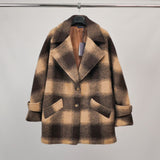 Brushed wool check jacket – TDM82225