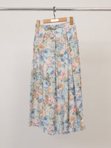 Floral print textured midi skirt KD9090TC-5