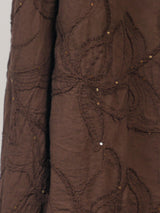 Chemise brodée fleurs manches bouffantes MF56210