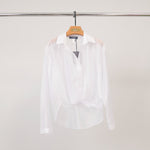 Load image into Gallery viewer, Semi-sheer satin fluid shirt CVACM311