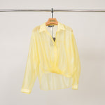 Load image into Gallery viewer, Semi-sheer satin fluid shirt CVACM311