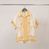 Chemise en coton imprimé à manches courtes KD9119CL-1
