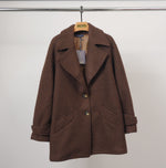 Load image into Gallery viewer, Plain wool fabric jacket with tailored collar – TDM82225-1