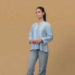 Load image into Gallery viewer, Satin viscose mandarin collar shirt MJ62339VS
