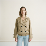 Short double-breasted trench coat - TDM77725
