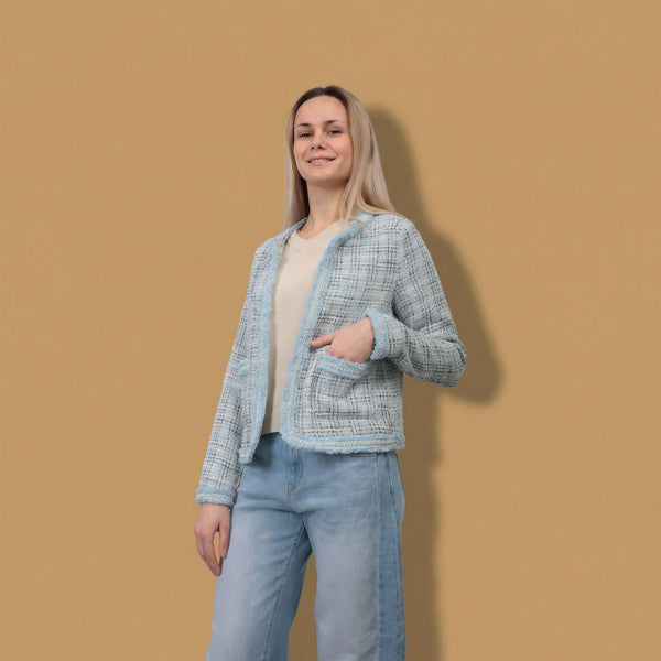 Veste tweed galon perlé MJ85377