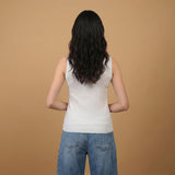 Ribbed round neck sleeveless vest SVD8073