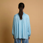 Load image into Gallery viewer, Satin polka dot shirt with bow – DB92250
