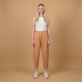 Pantalon fluide coton taille élastiquée – CVA825695