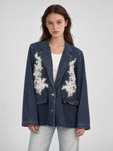 Blazer denim brodé – CSW3084