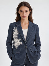Blazer denim brodé – CSW3084