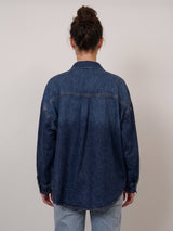 Chemise en jean ample à boutons décoratifs – CVA226107JC
