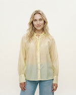 Load image into Gallery viewer, Semi-sheer satin tie-front shirt CVACM293
