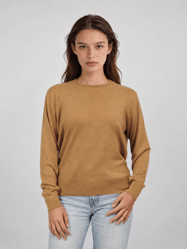 Pull col rond en maille douce avec cachemire – CVAE207