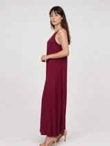 Robe longue fluide à fines bretelles CVAT148