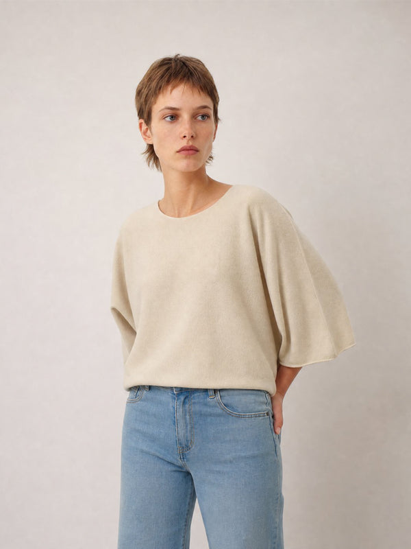Pull court oversize à manches larges DSY0203