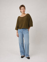 Pull court oversize à manches larges DSY0203