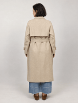 Manteau long en laine et cachemire à double boutonnage – DSY268857