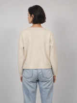 Pull en maille à bords côtelés et détails scintillants – DSY9596
