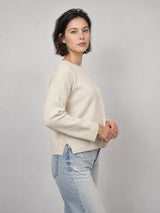 Pull en maille à bords côtelés et détails scintillants – DSY9596