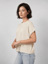 Pull col rond à fleurs en relief DSY9724